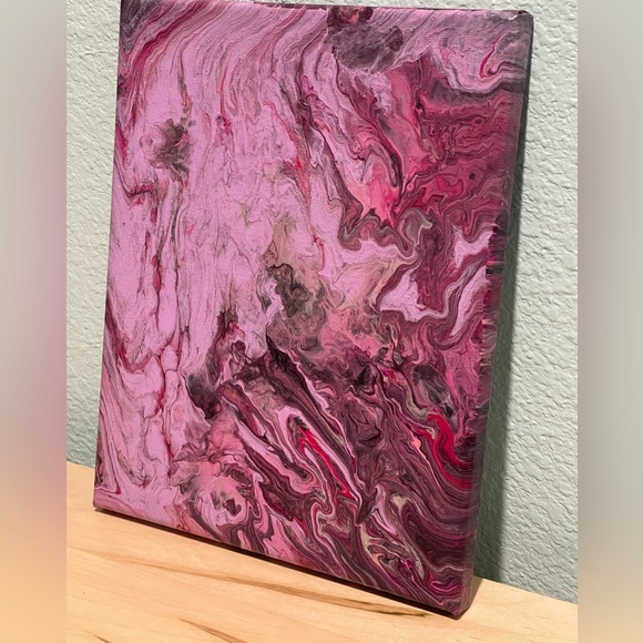 Abstract Pink and Purple Canvas Art - Picture 2 of 5